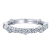 This delicate diamond roped stackable ring features nearly one quarter carats of diamonds. - Image 1 of 0