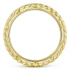This stylish and simple 14k yellow gold stackable ring is twisted. - Image 2 of 0