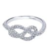 This looping masterpiece features 0.40 carats of round brilliant diamonds in a well designed knot in this 14k white gold. - Image 1 of 0