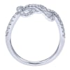 This looping masterpiece features 0.40 carats of round brilliant diamonds in a well designed knot in this 14k white gold. - Image 3 of 0