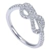This looping masterpiece features 0.40 carats of round brilliant diamonds in a well designed knot in this 14k white gold. - Image 4 of 0