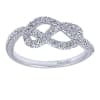 This looping masterpiece features 0.40 carats of round brilliant diamonds in a well designed knot in this 14k white gold. - Image 5 of 0