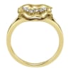 This naturally inspired 14k yellow gold open flower diamond ring shows off with round diamond accents. - Image 2 of 0