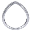 Double diamond rows stack on top of one another in glorious fashion with over one half carats of round brilliant diamonds featured in this 14k white gold diamond fashion ring. - Image 2 of 0