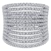 Rows of diamonds shine in this 24k white gold fashion ring with 1.58 carats of diamonds. - Image 1 of 0