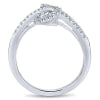 14k white gold provides the base over which round brilliant diamonds are set in this diamond fashion ring. - Image 2 of 0