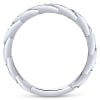 This 14k white gold diamond stackable ring features milgrain twists. - Image 2 of 0