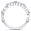 This 14k white gold diamond cluster ring features nearly one half carat of round brilliant diamonds. - Image 2 of 0