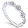 This 14k white gold diamond cluster ring features nearly one half carat of round brilliant diamonds. - Image 3 of 0