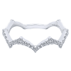 14K White Gold Diamond Tiara Stackable Ring - Image 1 of 0