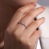 14K White Gold Diamond Tiara Stackable Ring - Image 2 of 0