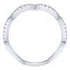 14K White Gold Diamond Tiara Stackable Ring - Image 3 of 0