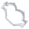 14K White Gold Diamond Tiara Stackable Ring - Image 4 of 0