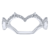 14K White Gold Diamond Tiara Stackable Ring - Image 5 of 0