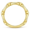 This 14k yellow gold diamond link ring features 0.10 carats of diamonds. - Image 3 of 0