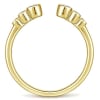 This 14k yellow gold diamond stackable ring features 6 round bezel set diamonds. - Image 3 of 0