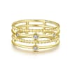 This beaded diamond ring in 14k yellow gold features delicate diamond accents. - Image 1 of 0