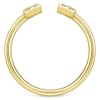 This 14k yellow gold diamond triangle stackable ring features diamond accents. - Image 2 of 0