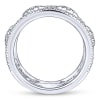 This unique 14k white gold diamond hourglass style ring features 1.06 carats of diamonds. - Image 2 of 0