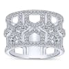 This unique 14k white gold diamond hourglass style ring features 1.06 carats of diamonds. - Image 4 of 0