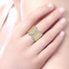 This 14k yellow gold rope ring features one quarter carats of diamond shine. - Image 2 of 0