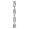 14k white gold milgrain diamond stackable ring. - Image 4 of 0