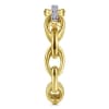 A diamond stackable ring featuring two diamond sections in 14k yellow gold. - Image 4 of 0