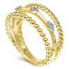 14k yellow gold diamond ring. - Image 4 of 0