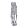 This 14k white gold diamond band features over one third carats of diamonds overlapping one another. - Image 4 of 0