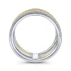 A 14k white and yellow gold diamond tower fashion ring with 0.41 carats. - Image 2 of 0