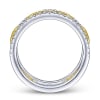 This 14k white and yellow gold ring features over one third carats of round brilliant diamonds. - Image 2 of 0