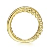 This simple and elegant 14k yellow gold beaded x ring makes a statement. - Image 2 of 0