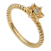 This 14k yellow gold ring features a diamond in the center of a star of david. - Image 3 of 0