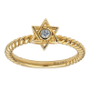 This 14k yellow gold ring features a diamond in the center of a star of david. - Image 4 of 0