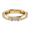 This ornate 14k yellow gold ring features 14k white gold decorative diamonds. - Image 1 of 0