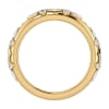 This ornate 14k yellow gold ring features 14k white gold decorative diamonds. - Image 3 of 0