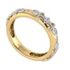 This ornate 14k yellow gold ring features 14k white gold decorative diamonds. - Image 4 of 0