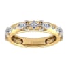 This ornate 14k yellow gold ring features 14k white gold decorative diamonds. - Image 5 of 0