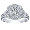 This diamond cluster ring blasts off with 0.65 carats of diamond shine in 14k white gold. - Image 1 of 0
