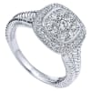 This diamond cluster ring blasts off with 0.65 carats of diamond shine in 14k white gold. - Image 2 of 0