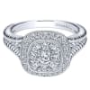 This diamond cluster ring blasts off with 0.65 carats of diamond shine in 14k white gold. - Image 4 of 0