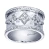 This gorgeous sterling silver wide diamond band features 0.19 carats of round brilliant diamond shine in a wide band. - Image 4 of 0
