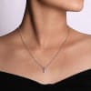 This simple and stylish 14k white gold diamond cross necklace showcases 0.10 carats of diamond brilliance with a 14k white gold link chain. - Image 3 of 0