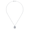 This 14k white gold diamond necklace with pave set round diamonds glows and glistens with nearly two thirds carats of diamond brilliance. - Image 2 of 0