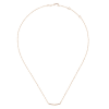 Stylish rose gold showcases 0.20 carats in round brilliant diamonds in this naturally curving bar necklace. - Image 2 of 0
