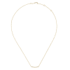 Round brilliant diamonds curve in this uniquely styled diamond bar necklace in 14k gold. - Image 2 of 0