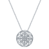 This beautifully styled 14k white gold diamond necklace features 0.18 carats of diamonds set into intricately worked 14k white gold. - Image 1 of 0