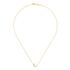 This beautiful 14k yellow gold and diamond necklace is in the shape of a crescent moon.. - Image 2 of 0