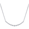 This 14k white gold diamond necklace with over one quarter carats of round diamonds create a simple yet elegant look by Gabriel & Co. - Image 1 of 0