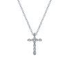 This 14k white gold diamond necklace boasts round brilliant diamonds in a bar style setting shows off the diamond shimmer. - Image 1 of 0